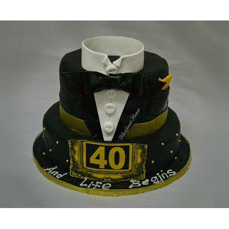 Tuxedo Themed Cake